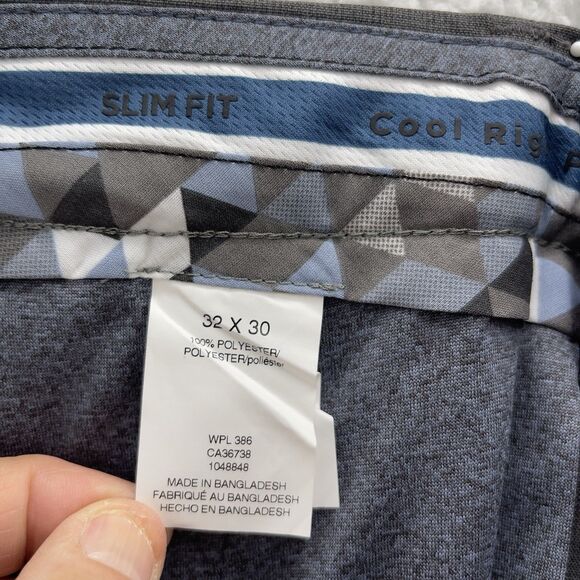 Haggar Pants Men's 32x30 Gray Slim Fit Cool Right Performance Flex Wrinkle Free - Picture 5 of 12